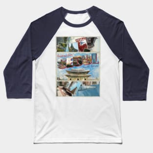 Greetings from Seoul in South Korea Vintage style retro souvenir Baseball T-Shirt